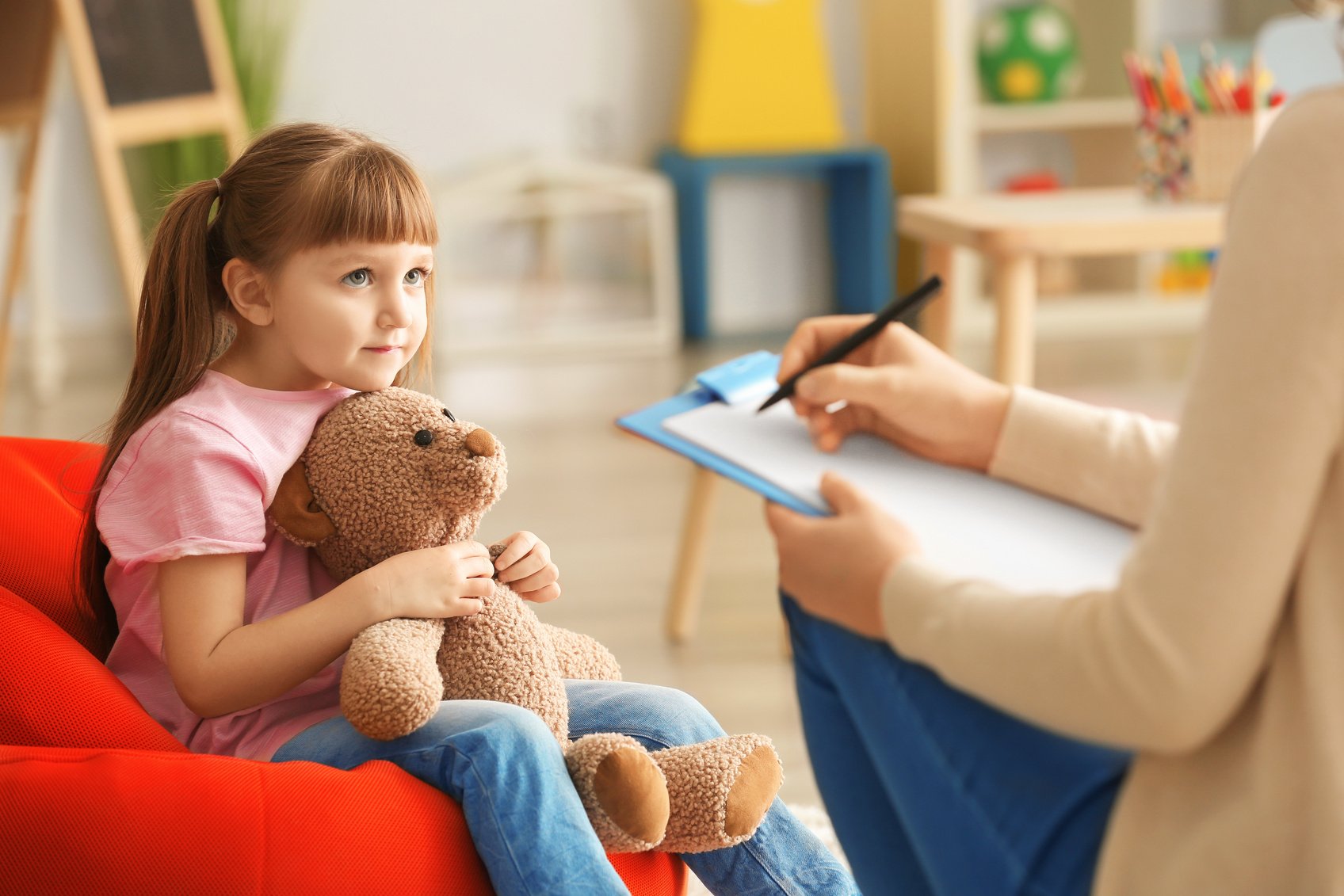 Little Girl at Child Psychologist's Office